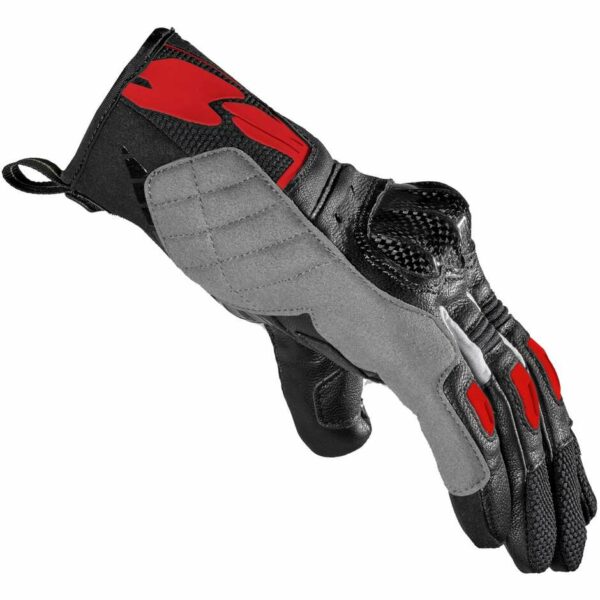 Guanti Corti Moto In Pelle Racing Spidi G-CARBON Nero Rosso