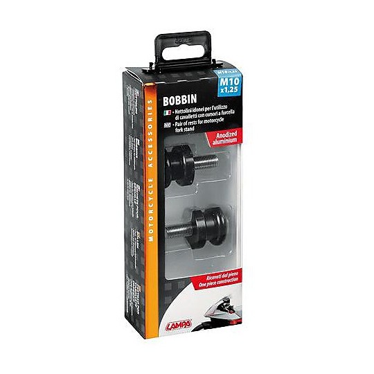 Nottolini in Alluminio Anodizzato Moto Lampa M10 x 1,25 mm Per Cavalletto con Cursori a Forcella