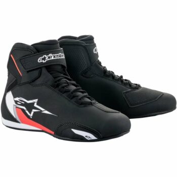 SCARPE MOTO ESTIVE ALPINESTARS SEKTOR SHOE FLUO ROSSO BIANCO NERO