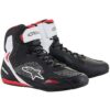 Scarpette Moto Certificate Alpinestars FASTER-3 RIDEKNIT Nero Bianco Rosso