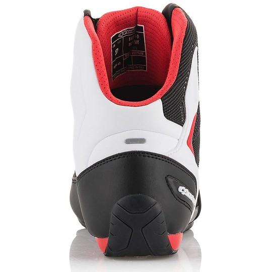 Scarpette Moto Certificate Alpinestars FASTER-3 RIDEKNIT Nero Bianco Rosso