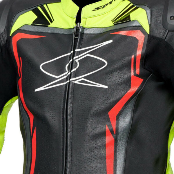 TUTA MOTO INTERA SPYKE ASSEN RACE 2.0 NERO GIALLO ROSSO FLUO