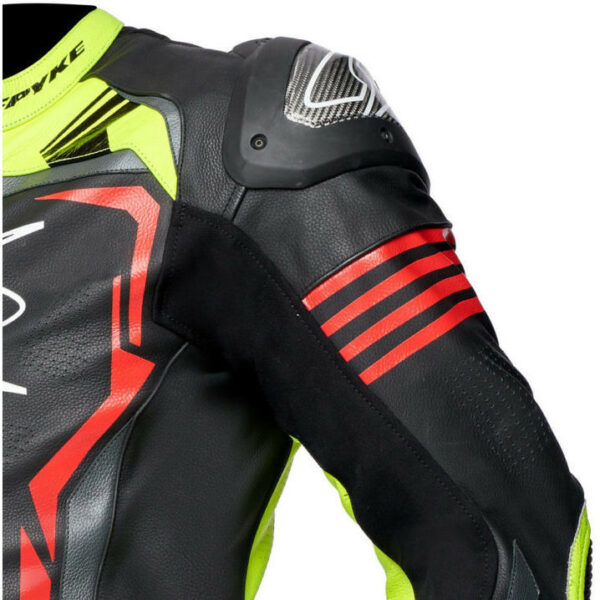 TUTA MOTO INTERA SPYKE ASSEN RACE 2.0 NERO GIALLO ROSSO FLUO