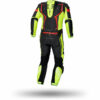 TUTA MOTO INTERA SPYKE ASSEN RACE 2.0 NERO GIALLO ROSSO FLUO