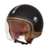 CASCO JET VELOCE HELMO MILANO NERO OPACO ITALIA 22-06