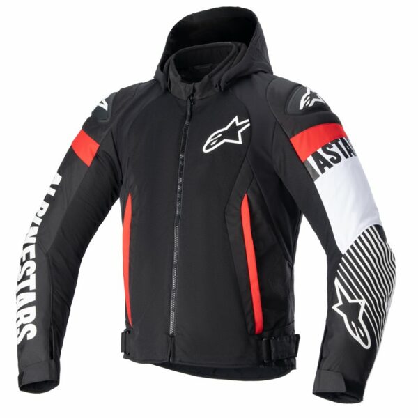 GIACCA MOTO ALPINESTARS ZACA AIR BLACK/WHITE/RED/FLUO