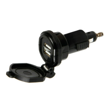 Din-Tech Caricabatteria Din 2 porte Usb - Fast Charge - 2700 mA - 12/32V