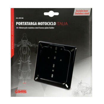 Porta Targa in Acciaio Inox - Nero 185x185 MM