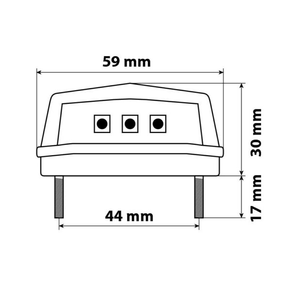 Luce Targa Moto a 3 Led SMD - Bianco
