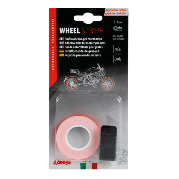 Adesivo per Cerchi Ruota Rosso Wheel Stripe FLUO