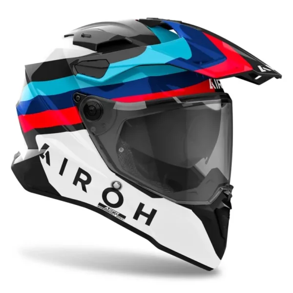 CASCO MOTO TOURING AIROH COMMANDER 2 DOOM NERO LUCIDO