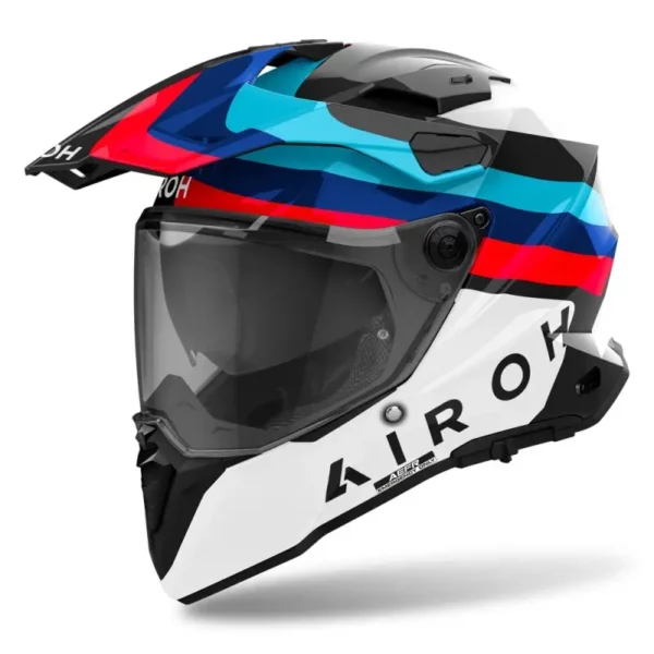 CASCO MOTO TOURING AIROH COMMANDER 2 DOOM NERO LUCIDO