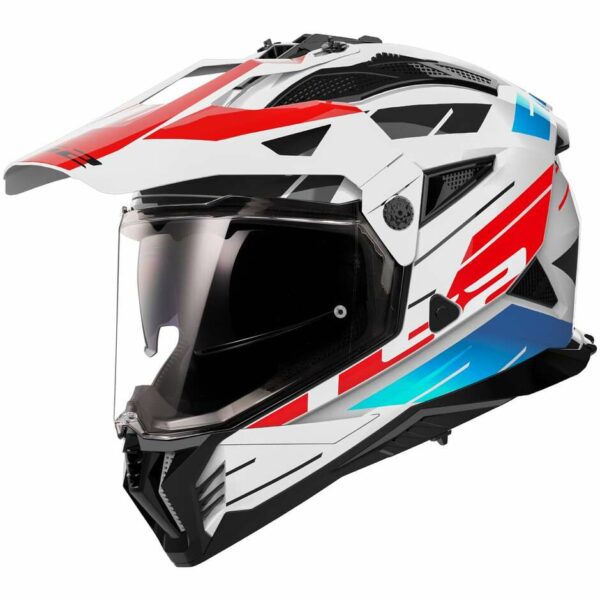 CASCO MOTO LS2 MX702 PIONEER 2 NAMIB Bianco/Blu/Rosso