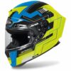 CASCO MOTO NTEGRALE AIROH IN FIBRA GP550 S Challenge Blu Giallo Opaco