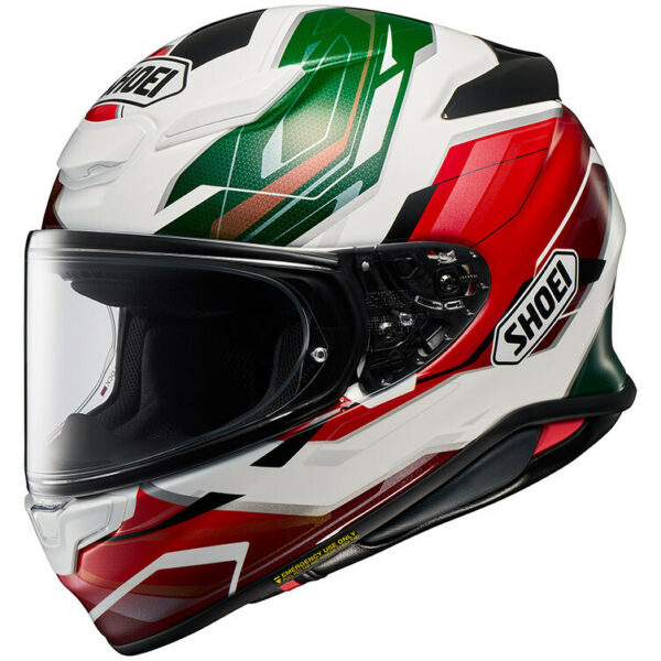 CASCO MOTO INTEGRALE SHOEI NXR2 CAPRICCIO TC-11 BIANCO/ROSSO/VERDE