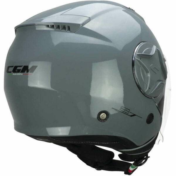 CASCO MOTO JET DOPPIA VISIERA CGM 169A ILLI MONO GRIGIO LUCIDO