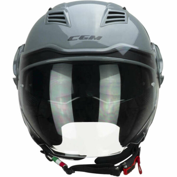 CASCO MOTO JET DOPPIA VISIERA CGM 169A ILLI MONO GRIGIO LUCIDO