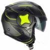 Casco Moto Jet Doppia Visiera CGM 169G ILLI Sport Grafite Giallo Fluo