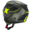 Casco Moto Jet Doppia Visiera CGM 169G ILLI Sport Grafite Giallo Fluo