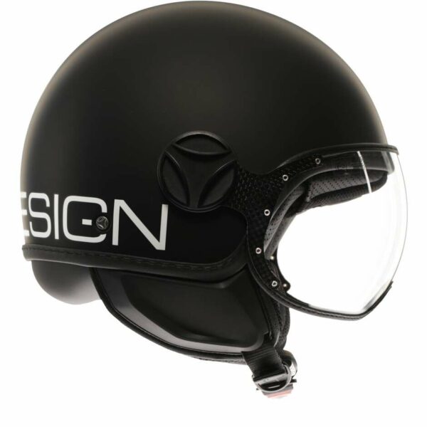 Casco Moto Jet Momo Design FGTR CLASSIC Mono Nero/Opaco/Bianco