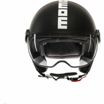 Casco Moto Jet Momo Design FGTR CLASSIC Mono Nero/Opaco/Bianco