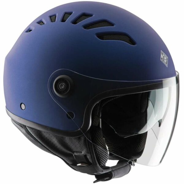 CASCO MOTO JET TUCANO URBANO EL TOP BLU OPACO
