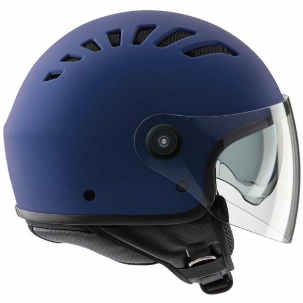 CASCO MOTO JET TUCANO URBANO EL TOP BLU OPACO