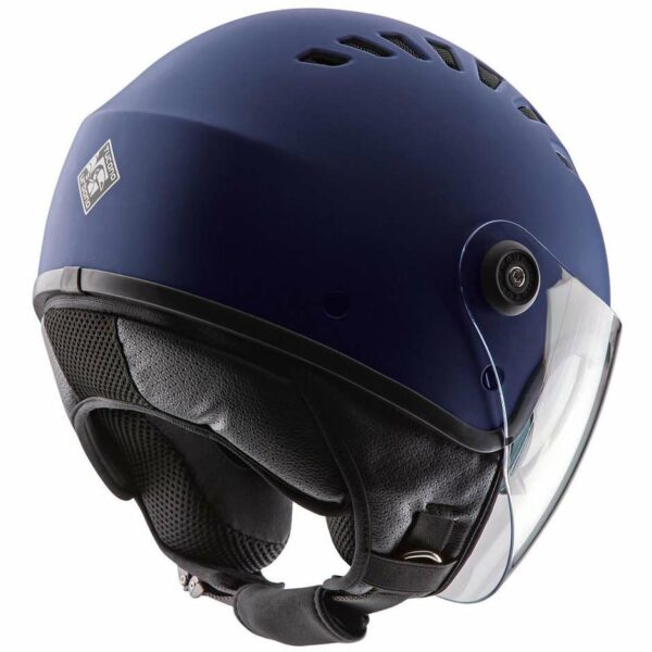 CASCO MOTO JET TUCANO URBANO EL TOP BLU OPACO