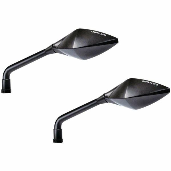Coppia Specchi Retrovisori Moto Barracuda STREET Nero Opaco