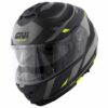 CASCO MOTO MODULARE GIVI X21 EVO NUMBER NERO OPACO TITANIO GIALLO
