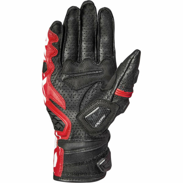 Guanti Moto In Pelle e Tessuto Estivi Ixon RS CALL AIR Nero/Rosso