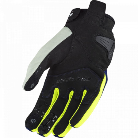 GUANTI MOTO IN TESSUTO ESTIVI LS2 DART 2 BLU H-V GIALLO