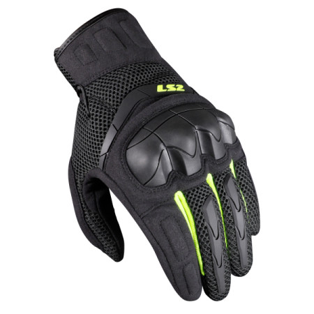 GUANTI MOTO ESTIVI LS2 KUBRA Antracite H-V Giallo
