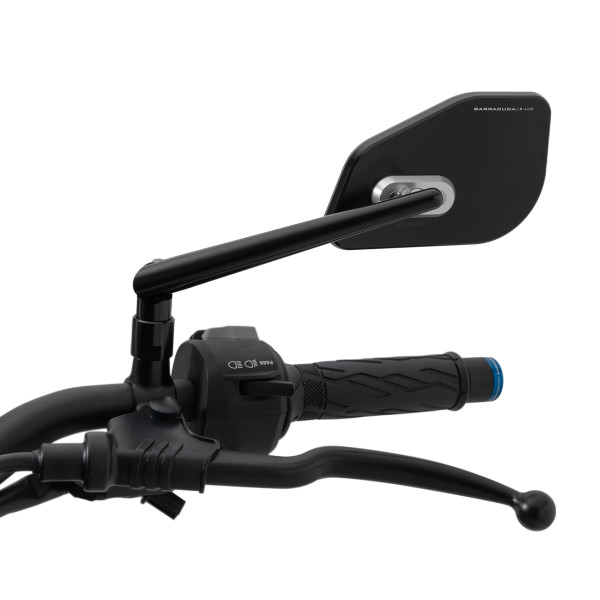 Coppia Specchietti Retrovisori Moto BARRACUDA SKIN-Z B-Lux Universali Nero