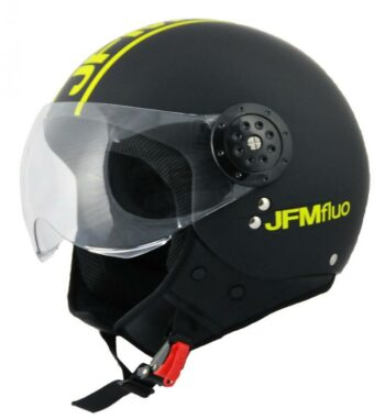 CASCO MOTO JET JFM 400 Nero Giallo Fluo