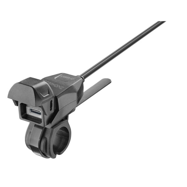 Kit Alimentazione da Manubrio Tubolare Moto Presa USB type C con Interruzione di Corrente - Cappuccio di protezione - Output DC 5V- 2A - Cavo 170 cm