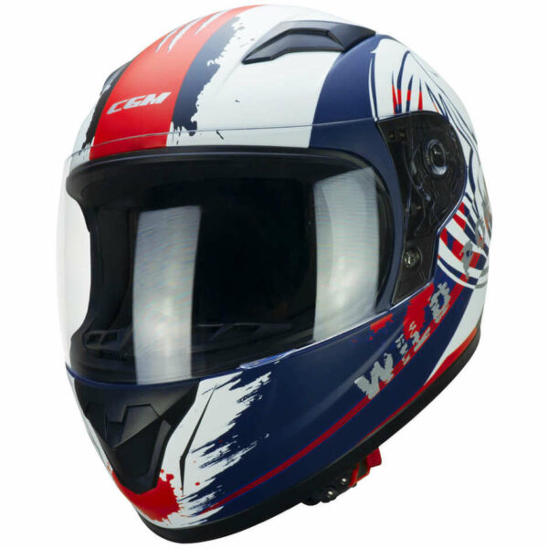 Casco Moto Integrale Bambino CGM 265G LUCKY WILD Blu/Bianco/Opaco