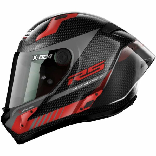 CASCO MOTO CARBON INTEGRALE NOLAN X-804 RS U.C. HOT LAP 013 ROSSO