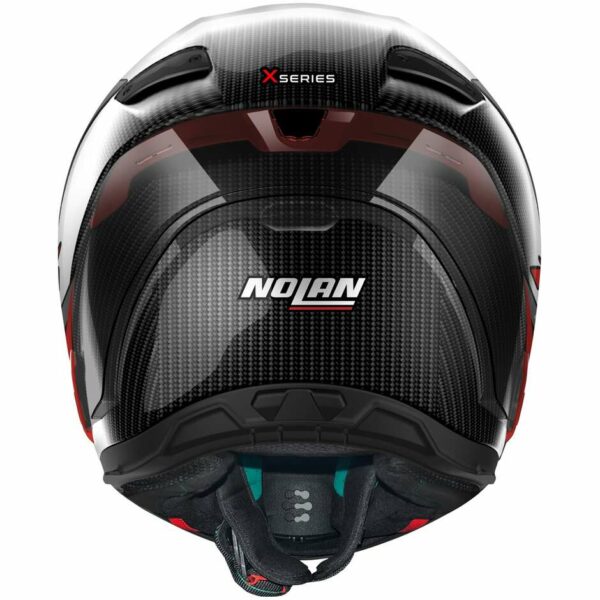 CASCO MOTO CARBON INTEGRALE NOLAN X-804 RS U.C. HOT LAP 013 ROSSO