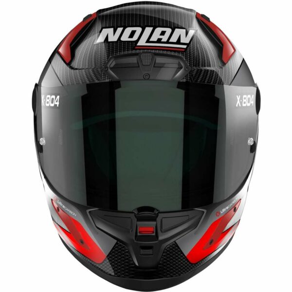 CASCO MOTO CARBON INTEGRALE NOLAN X-804 RS U.C. HOT LAP 013 ROSSO