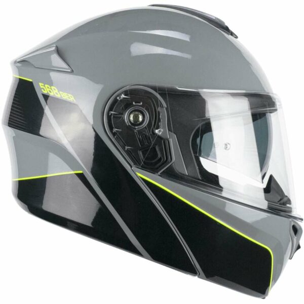 CASCO MOTO CGM MODULARE 568X BER CITY GRIGIO/GIALLO FLUO