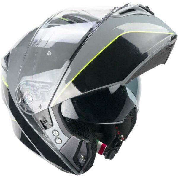 CASCO MOTO CGM MODULARE 568X BER CITY GRIGIO/GIALLO FLUO