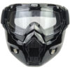 Occhiali Maschera Moto Custom Cgm 740m MASK Nero LUCIDO Lente Trasparente