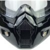 Occhiali Maschera Moto Custom Cgm 740m MASK Nero LUCIDO Lente Trasparente