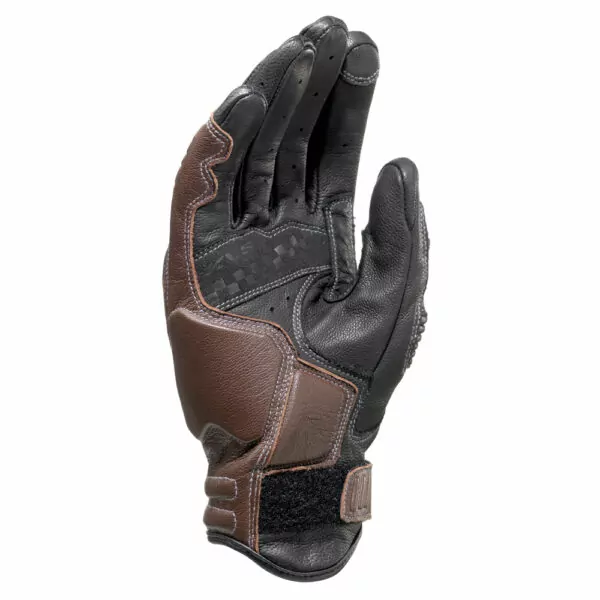 Guanti Moto in Pelle Clover KVS Marrone/Nero