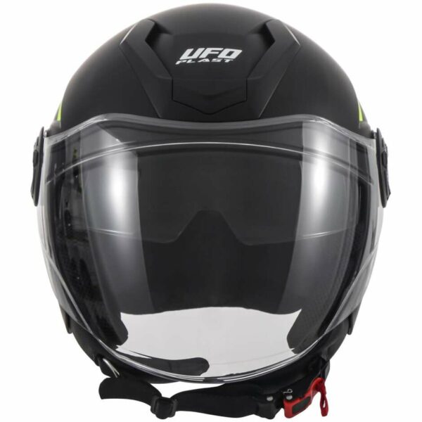 CASCO MOTO JET URBAN UFO SPIRIT Nero/Giallo/Fluo