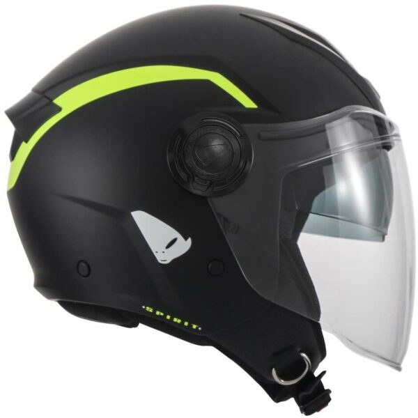 CASCO MOTO JET URBAN UFO SPIRIT Nero/Giallo/Fluo