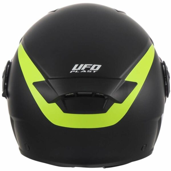 CASCO MOTO JET URBAN UFO SPIRIT Nero/Giallo/Fluo