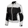 Giubbotto Donna Bahia Moto Estivo Traforato Con Membrana Impermeabile Rimovibile Grigio/Nero