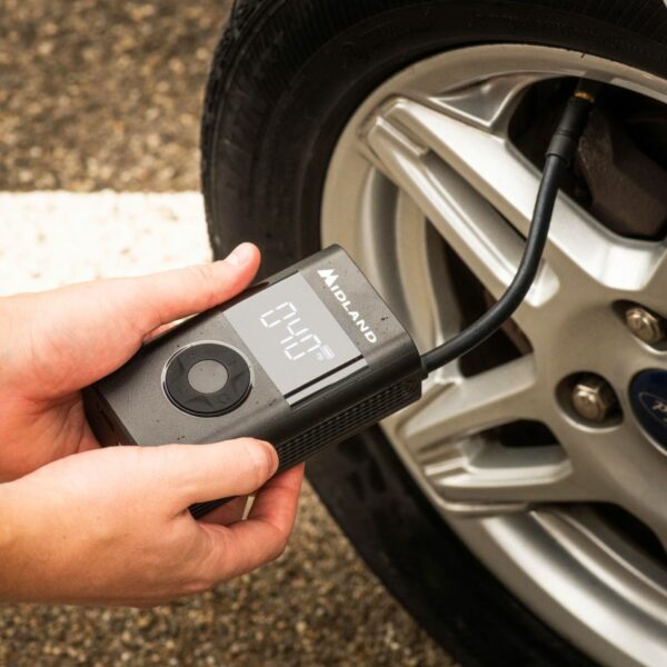 COMPRESSORE AD ARIA PORTATILE CON POWER BANK ENERPUMP MIDLAND